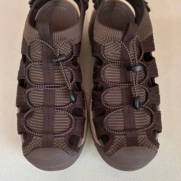 Eddie Bauer Cedar Gray Black Water Hiking Sandal Mens 10 M Bungee Adjustable - Picture 3 of 11